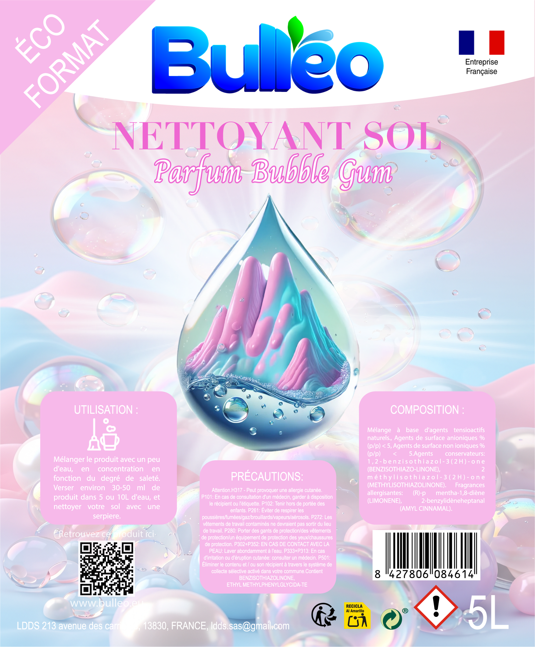 Floor Cleaner Bubble Gum 5L
