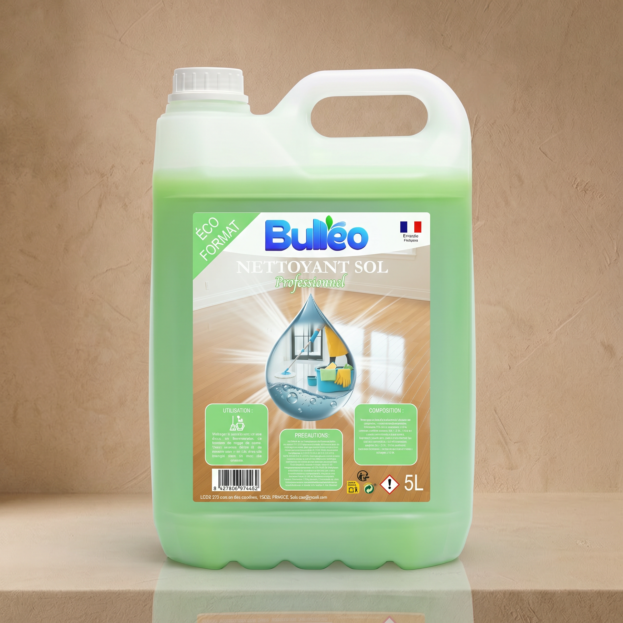 Nettoyant sol professionnel 5L